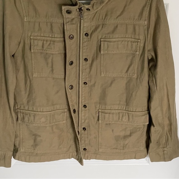 J. Crew Tan Cotton Full Zip Snap Up Military Jacket - 47235 - Picture 7 of 15